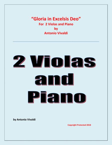 Free Sheet Music Gloria In Excelsis Deo 2 Violas And Piano Advanced Intermediate Chamber Music