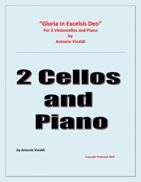 Gloria In Excelsis Deo 2 Violoncellos And Piano Advanced Intermediate Chamber Music Sheet Music