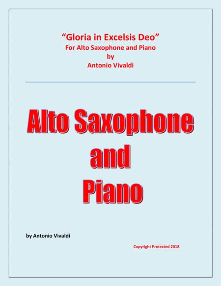 Free Sheet Music Gloria In Excelsis Deo Alto Sax And Piano Advanced Intermediate