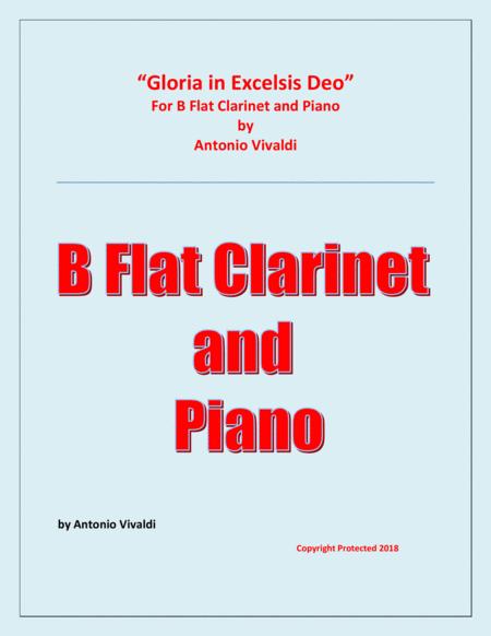 Gloria In Excelsis Deo B Flat Clarinet And Piano Advanced Intermediate Sheet Music