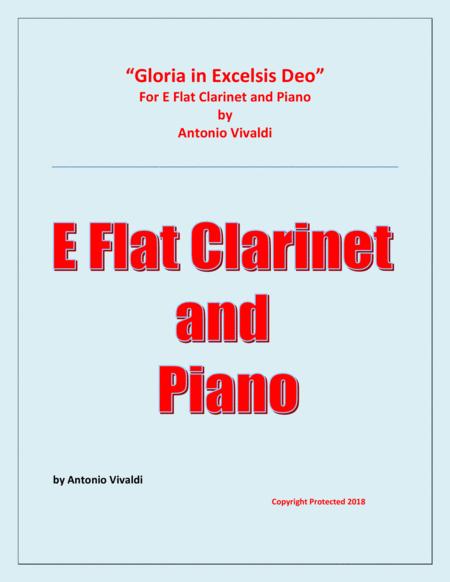 Free Sheet Music Gloria In Excelsis Deo E Flat Clarinet And Piano Advanced Intermediate