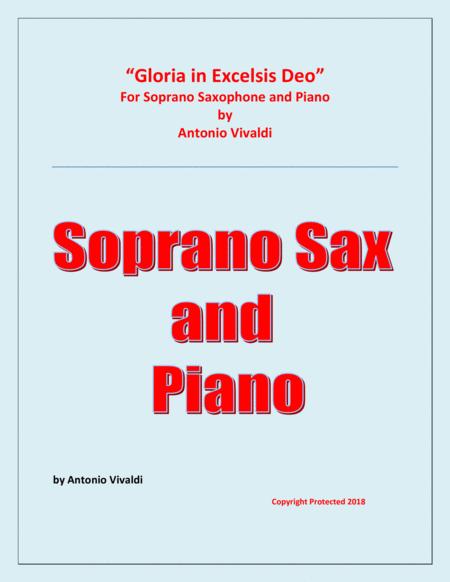 Gloria In Excelsis Deo Soprano Sax And Piano Advanced Intermediate Sheet Music