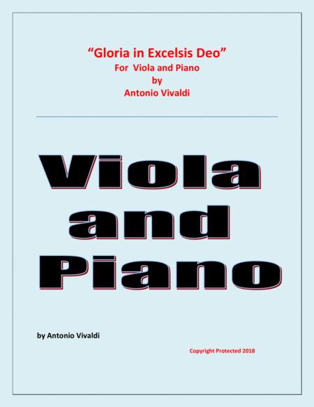 Gloria In Excelsis Deo Viola And Piano Advanced Intermediate Chamber Music Sheet Music