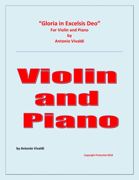 Gloria In Excelsis Deo Violin And Piano Advanced Intermediate Sheet Music