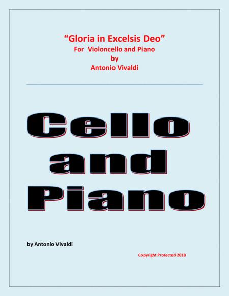 Free Sheet Music Gloria In Excelsis Deo Violoncello And Piano Advanced Intermediate