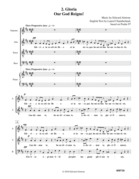 Free Sheet Music Gloria Our God Reigns