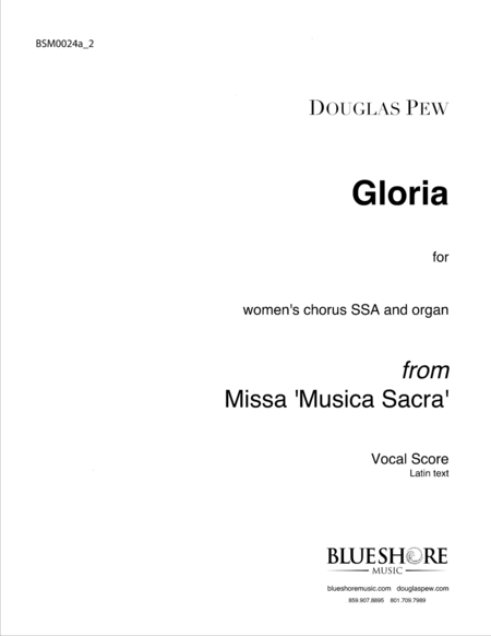 Free Sheet Music Gloria Ssa And Organ