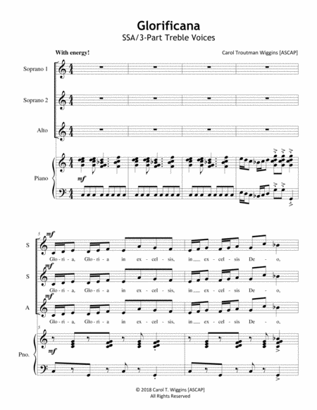 Free Sheet Music Glorificana Ssa