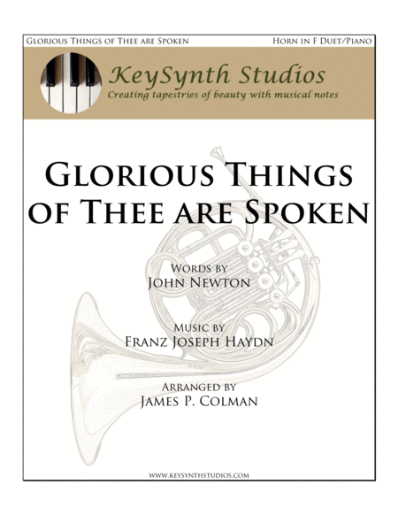 Glorious Things Of Thee Are Spoken Sheet Music