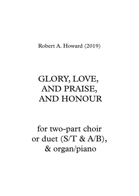 Free Sheet Music Glory Love And Praise And Honour Sa Version