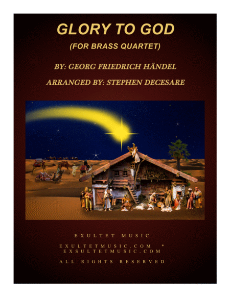 Free Sheet Music Glory To God For Brass Quartet