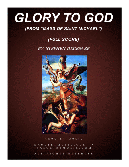 Free Sheet Music Glory To God From Mass Of Saint Michael Full Score