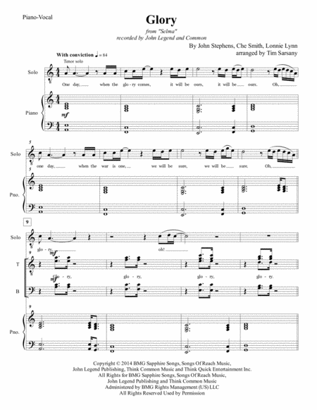 Glory Sheet Music