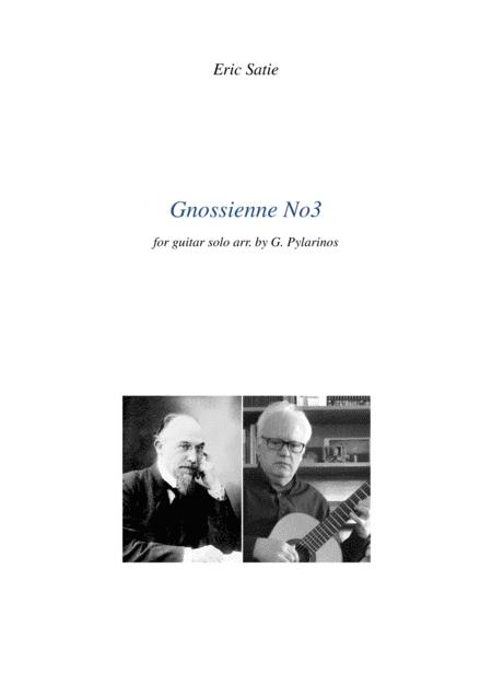 Free Sheet Music Gnossienne No 3 For Guitar Solo