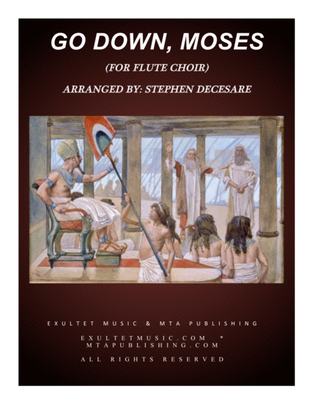 Go Down Moses For Flute Choir Sheet Music