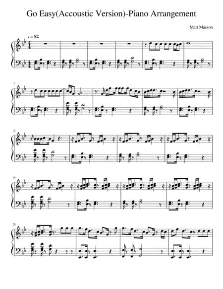 Free Sheet Music Go Easy Acoustic Version