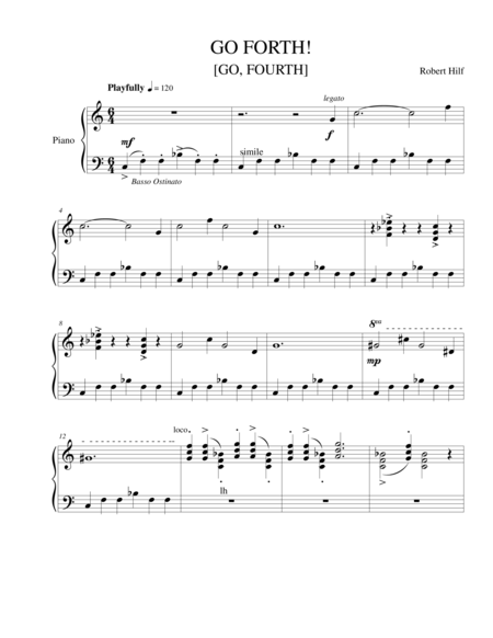 Go Forth Go Fourth Sheet Music