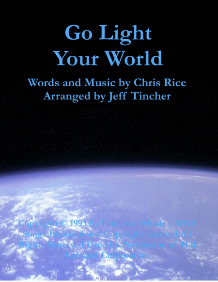 Free Sheet Music Go Light Your World