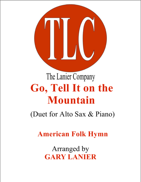 Go Tell It On The Mountain Duet Alto Sax And Piano Score And Parts Sheet Music