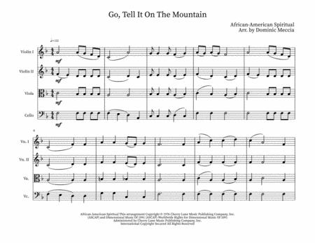Free Sheet Music Go Tell It On The Mountain String Quartet