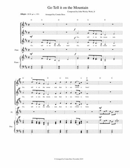 Go Tell It On The Mountain Vocal Trio With Piano And Optional Instruments Sheet Music