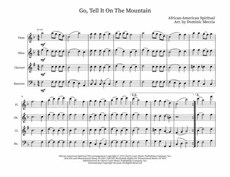 Go Tell It On The Mountain Wind Quartet Sheet Music