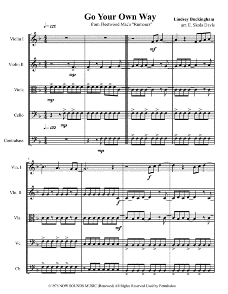 Go Your Own Way Sheet Music