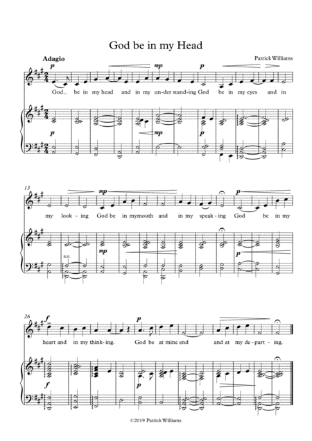 God Be In My Head Sheet Music