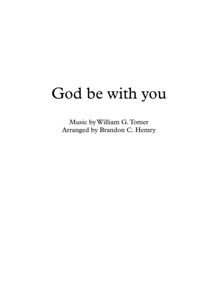 God Be With You Sheet Music