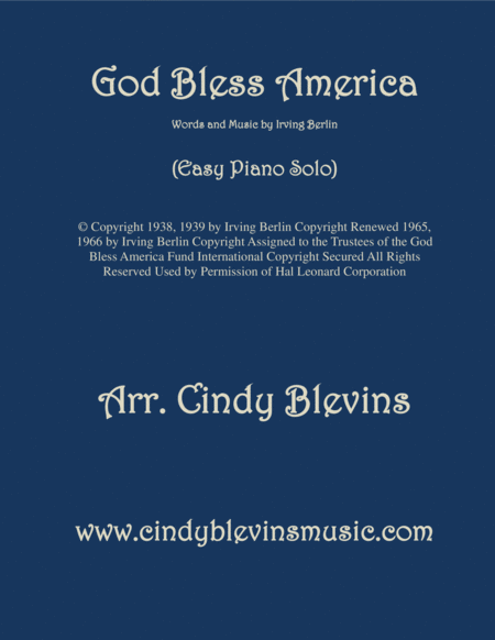 Free Sheet Music God Bless America An Easy Piano Solo Arrangement