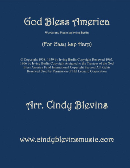 Free Sheet Music God Bless America Arranged For Easy Lap Harp