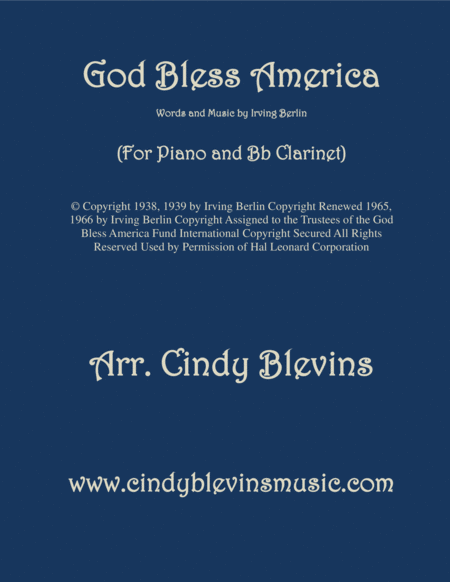 God Bless America Arranged For Piano And Bb Clarinet Sheet Music