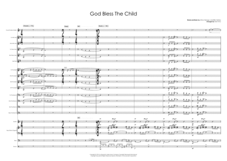 God Bless The Child F Major Vocal With Big Band Sheet Music