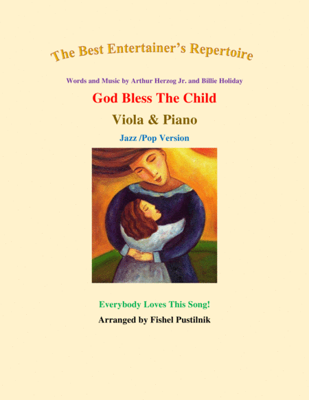 Free Sheet Music God Bless The Child For Viola And Piano Jazz Pop Version