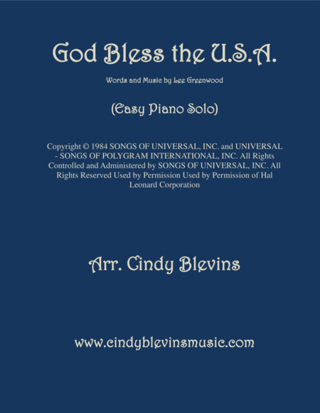 Free Sheet Music God Bless The Us A An Easy Piano Solo Arrangement