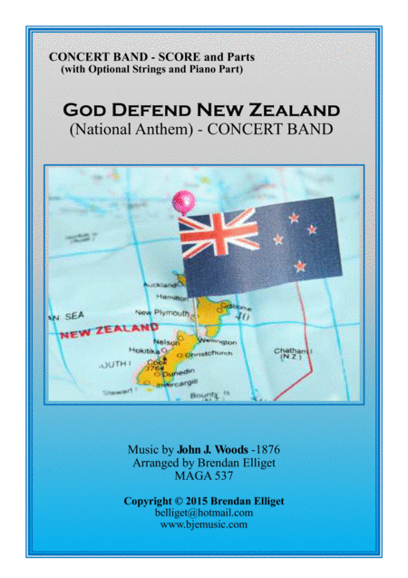 Free Sheet Music God Defend New Zealand National Anthem Concert Band Score And Parts Pdf