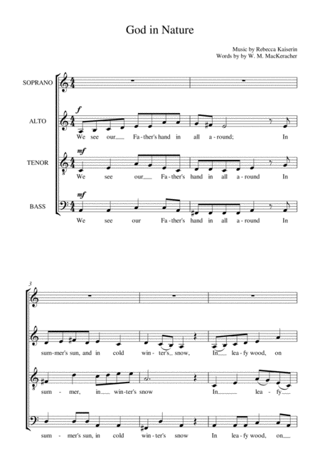 God In Nature Sheet Music