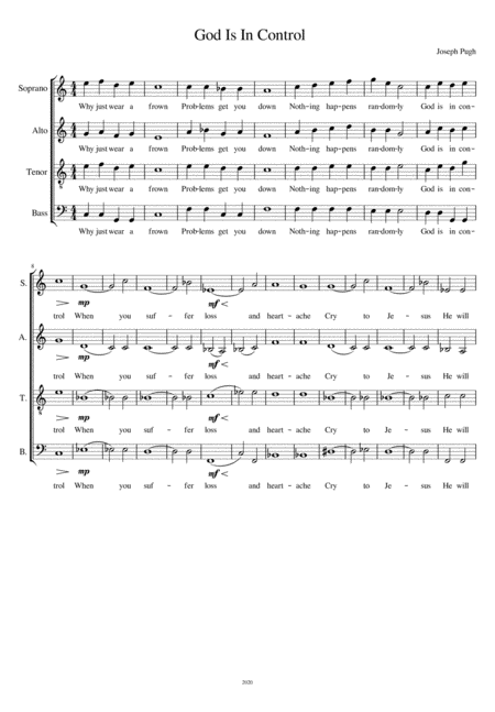 God Is In Control Sheet Music