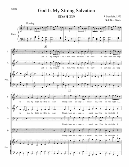 God Is My Strong Salvation For Satb Choir And Piano Sheet Music