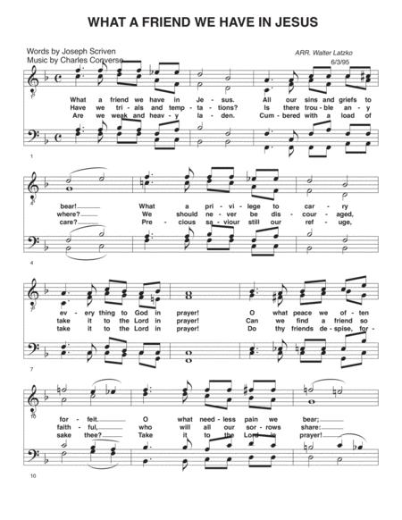 God Is There With What A Friend We Have In Jesus Sheet Music