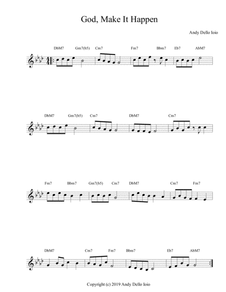 God Make It Happen Sheet Music