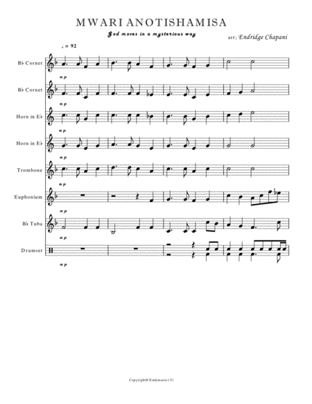 God Moves In Mysterious Ways Sheet Music