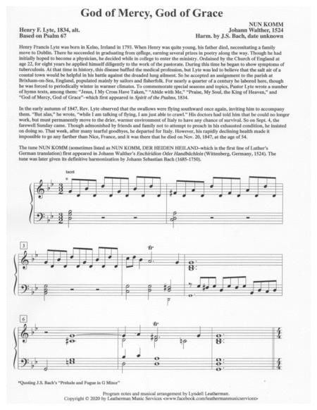 God Of Mercy God Of Grace Sheet Music