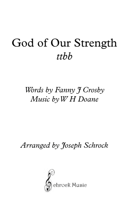 God Of Our Strength Sheet Music