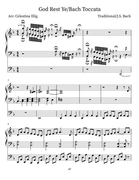 God Rest Ye Bach Toccata In D Minor Sheet Music