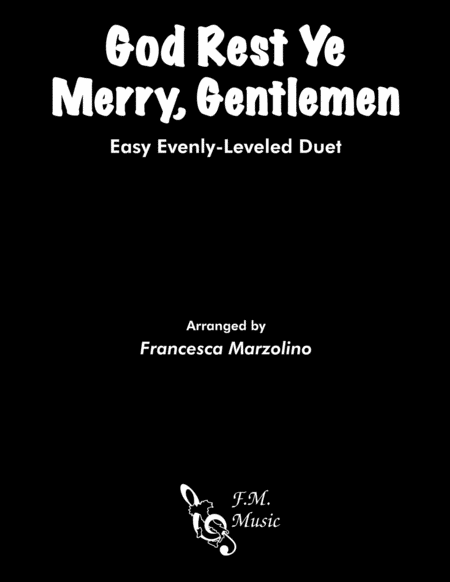 Free Sheet Music God Rest Ye Merry Gentlemen Easy Piano Duet