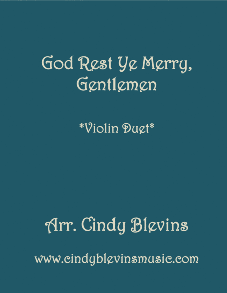 God Rest Ye Merry Gentlemen For Violin Duet Sheet Music