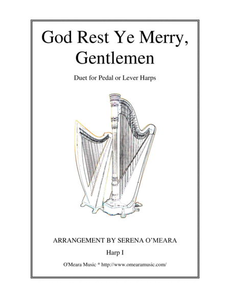 God Rest Ye Merry Gentlemen Harp I Sheet Music