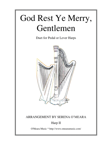 God Rest Ye Merry Gentlemen Harp Ii Sheet Music