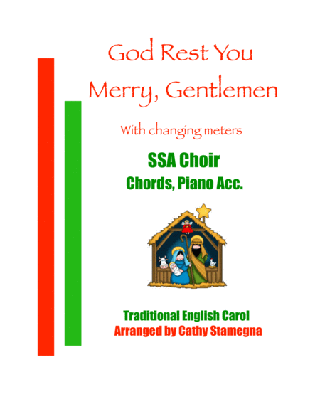 Free Sheet Music God Rest You Merry Gentlemen Ssa Choir Chords Piano Acc